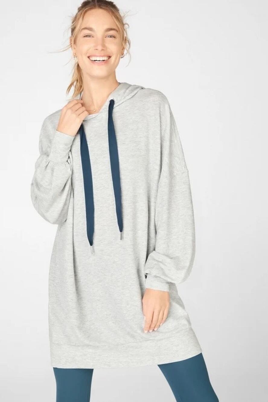 New Fabletics Tatiana Hoodie Dress Gray size S